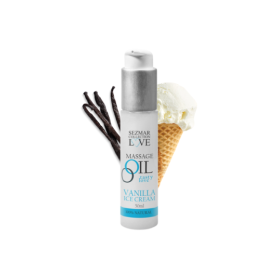 Huile de massage comestible Vanille glacée 50ml 